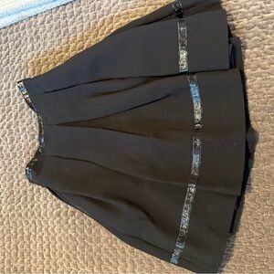 Tamara Mellon Black Skirt with Silver Trim